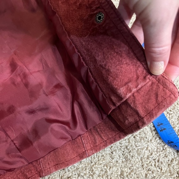 Christopher & Banks Red Suede Leather Jacket size 2X - Picture 8 of 14